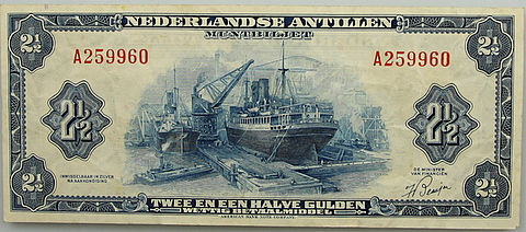 ANTYLE HOLENDERSKIE - 2 1/2 GULDENA - 1955 - BARDZO RZADKI (4)