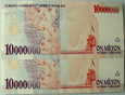 TURCJA - 10 000 000  LIR - 1999 - LOT 2 BANKNOTÓW - STAN I-