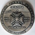 POLSKA - MEDAL 75 LECIE POMORSKIEGO OKRĘGU WOJSKOWEGO - 1994