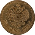 Złote Rosyjskie 10 Rubli – Mikołaj II – 7,74 g złota - 1901