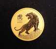 Złota moneta Australijski Lunar Rok Tygrysa 2022 1 oz