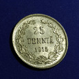 Finlandia Mikołaj II 25 pennia 1915 piękne st.1/1-