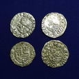 Węgry, Zygmunt Luksemburski zestaw 4 denarów 1390-1427