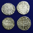 Węgry, Zygmunt Luksemburski zestaw 4 denarów 1390-1427