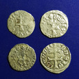 Węgry, Ludwik / Zygmunt  zestaw 4 denarów, ładne