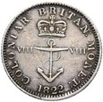 Indie Brytyjskie - Jerzy IV - 1/8 Dolara 1822 - Srebro - STAN !