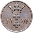 WMG - Wolne Miasto Gdańsk - 1 Pfennig 1929 - STAN !
