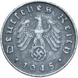 Niemcy - III Rzesza - 10 Reichspfennig 1945 E - CYNK - RZADSZA !