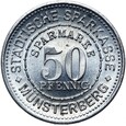 Münsterberg Ziębice 50 Pfennig 1921 SPAREINLAGEN - Stan MENNICZY UNC