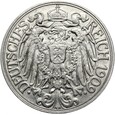 Niemcy - Cesarstwo - 25 Pfennig 1909 G - Nikiel - STAN !