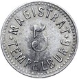 Tempelburg - Czaplinek - NOTGELD - 5 Pfennig BD - żelazo - STAN !