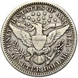 USA - 1/4 Dolara - 25 Centów 1915 - BARBER - Srebro - STAN !