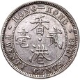 Hongkong - Wiktoria - 20 Centów 1889 Londyn - Srebro - STAN !