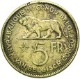 Kongo Belgijskie - Leopold III - 5 Franków 1936 - LEW
