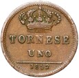 Włochy - Sycylia - Ferdynand II - 1 Tornese 1852 - STAN !