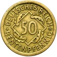 Niemcy - Weimar - 50 Rentenpfennig 1923 A - RZADSZA ! - STAN !