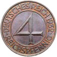 Niemcy - Weimar - 4 Reichspfennig 1932 A - Brüning-Taler - STAN !