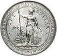 Wielka Brytania - 1 Dolar Handlowy 1902 - STATEK ŻAGLOWIEC - Srebro