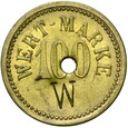 Niemcy DUŻY ŻETON - WERT MARKE - 100 Pfennig litera W - śr. 27,2 mm