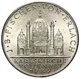 Austria - 2 Szylingi 1937 - Karlskirche - SREBRO - Stan MENNICZY !