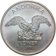 Andora - 1 Diner 2008 - UNCJA - SREBRO 999 - Stan MENNICZY !