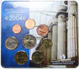 Grecja - MENNICZY SET monet EURO - rok 2004 - UNC