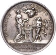 Ludwik XV medal Śmierć żony Stanisława Leszczyńskiego 1747 Srebro