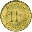 Ruanda Burundi - 1 Frank 1961 - LEW - STAN !