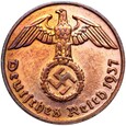 Niemcy - III Rzesza - 2 Reichspfennig 1937 E - RZADSZA !