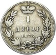 Serbia - Milan I - 1 Dinar 1875 - Srebro