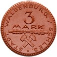 Wałbrzych - Waldenburg - 3 Marki 1922 - Miśnia - BRĄZOWA CERAMIKA