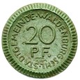 Waldenburg - Wałbrzych - 20 Pfennig 1921 KPM - ZIELONA CERAMIKA