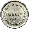 Hiszpania - WOJNA DOMOWA - EUZKADI - 1 Peseta 1937