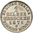 Prusy - Wilhelm I - 1 Srebrny Grosz 1871 C - Srebro - STAN !