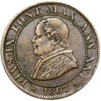 Watykan - Pius IX - 1/2 Soldo - 2 1/2 Centesimi 1867 R - XXI - STAN !