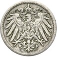 Niemcy - Cesarstwo - 5 Pfennig 1897 G - RZADSZA !