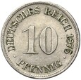 Niemcy - Cesarstwo - 10 Pfennig 1875 F - STAN !