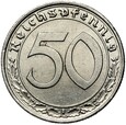 Niemcy - III Rzesza - 50 Reichspfennig 1939 A - NIKIEL - SWASTYKA