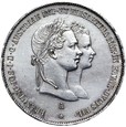 Austria - 1 Gulden 1854 A - ZAŚLUBINOWY - Srebro - STAN 2 !