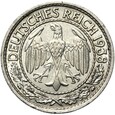 Niemcy - Weimar - 50 Reichspfennig 1938 E - NIKIEL - STAN !