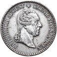 Saksonia - Fryderyk August II. - 1/6 Talara 1827 - Srebro POŚMIERTNA