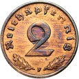 Niemcy - III Rzesza - 2 Reichspfennig 1936 F - RZADSZA !