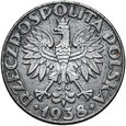 Polska - GENERALNA GUBERNIA - 50 Groszy 1938 - ŻELAZO NIENIKLOWANE