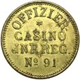 Niemcy Żeton 20 Pfennig OFFIZIER CASINO INF. REG. No 91 - Oldenburg