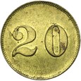 Niemcy Żeton 20 Pfennig OFFIZIER CASINO INF. REG. No 91 - Oldenburg