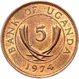 Uganda - 5 Centów 1974 - STAN !