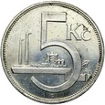 Czechosłowacja - 5 Koron 1929 - Srebro - Stan MENNICZY - UNC