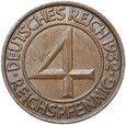 Niemcy - Weimar - 4 Reichspfennig 1932 J - Brüning-Taler