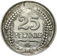 Niemcy - Cesarstwo - 25 Pfennig 1911 G - NIKIEL