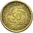 Niemcy - Weimar - 50 Rentenpfennig 1924 J - RZADSZA ! - STAN !